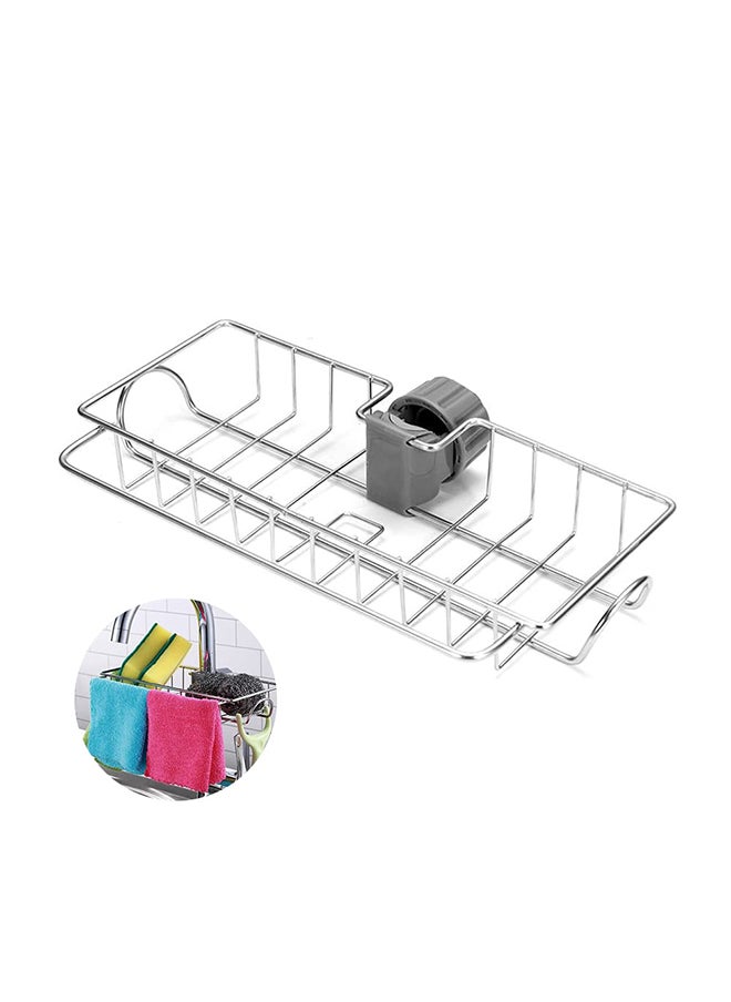 O Ozone Hanging Organizer for Sponge Dish Brush Cleaning Scrubber Microfiber Towels and Dish Wand [ Sink Kitchen Organizer ] [ Drains water and Keeps Sink Organized] - Large  - Image 1