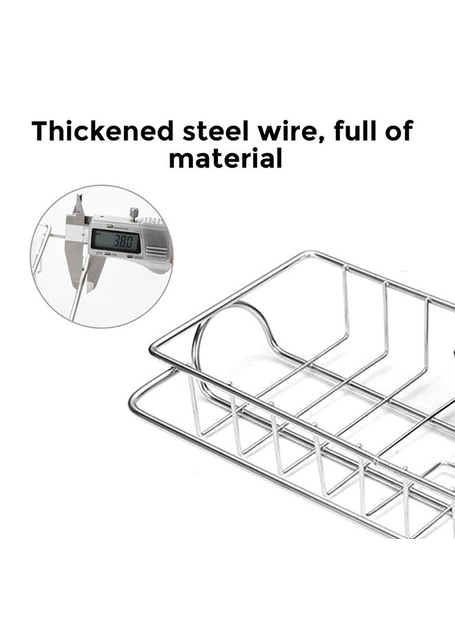 O Ozone Hanging Organizer for Sponge Dish Brush Cleaning Scrubber Microfiber Towels and Dish Wand [ Sink Kitchen Organizer ] [ Drains water and Keeps Sink Organized] - Large  - Image 5