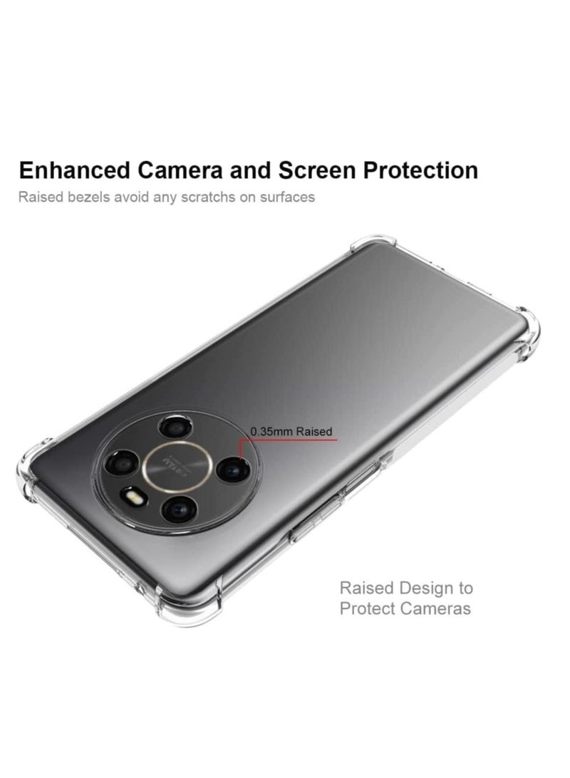 vesus Honor X9 / Honor X9 5G Clear Transparent Case Soft Flexible Silicone Back Cover Shockproof Case with Reinforced Bumper Corner - Image 3