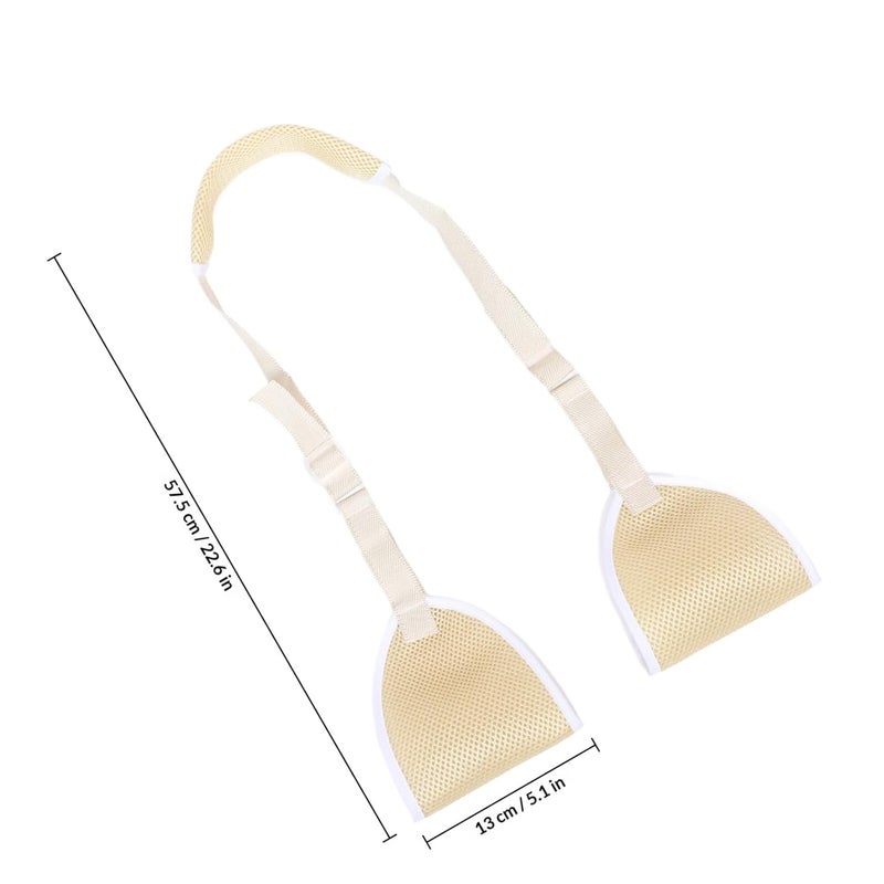 Breathable Adjustable Arm Sling for Fractures and Shoulder Dislocation, Khaki Mesh Forearm Support Strap Medical Brace for Adult and Use - Image 2