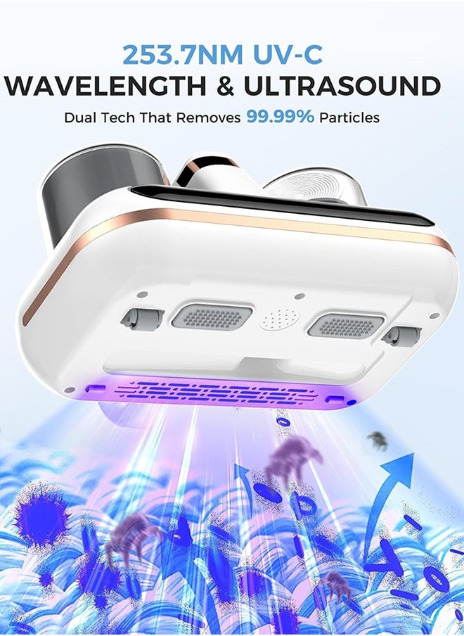 Garlo - Bed Vacuum Cleaner - 5-in-1 Cordless Mattress Vacuum Cleaner, Powered by UV-C Light & ultrasonic Technology, 16Kpa Strong Suction,Low Noise,Suitable for dust, pet Hair, etc - Image 1