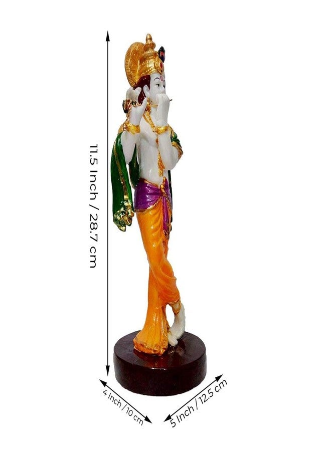 FABZONE Resin Lord Krishna Idol - Makhanchor, 11.5 Inches, Multicolor Decorative Statue (1 Piece) - Image 2