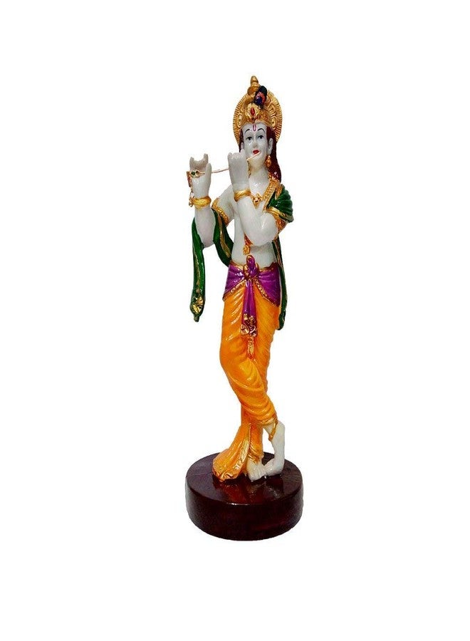 FABZONE Resin Lord Krishna Idol - Makhanchor, 11.5 Inches, Multicolor Decorative Statue (1 Piece) - Image 1