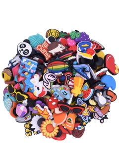 KASTWAVE Hole Shoe Buckle, 100 Pieces of Different Shapes of PVC Shoe Jewelry Cute Style Bracelet Wristband Decoration Soft Rubber Shoe Flower Birthday, Party Charm(Random Style)  - Image 4