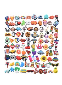KASTWAVE Hole Shoe Buckle, 100 Pieces of Different Shapes of PVC Shoe Jewelry Cute Style Bracelet Wristband Decoration Soft Rubber Shoe Flower Birthday, Party Charm(Random Style)  - Image 3