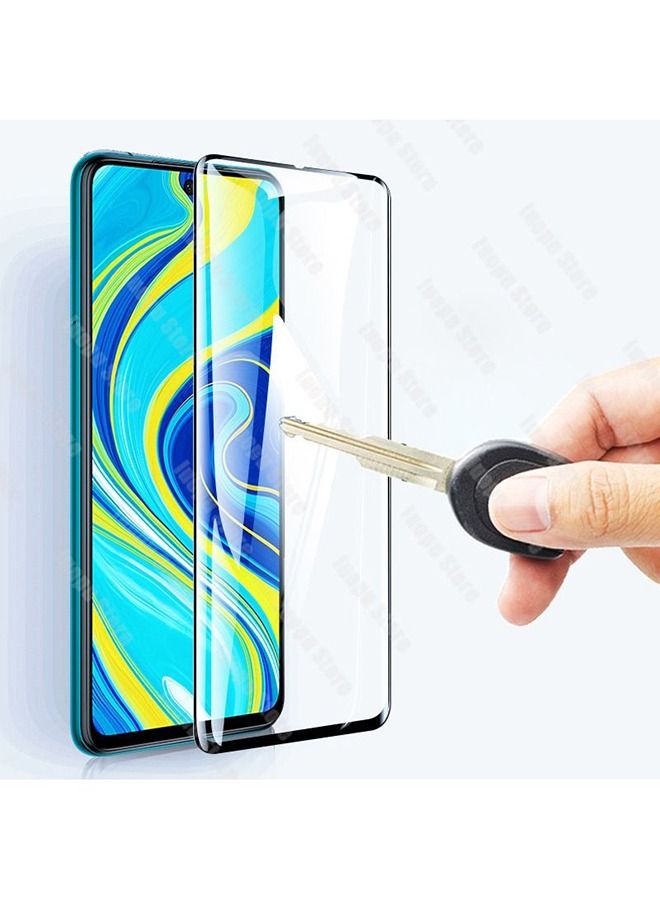 21D Full Tempered Glass Screen Protector For Xiaomi Redmi Note 9S/Redmi Note 9 Pro Black/Clear - Image 2