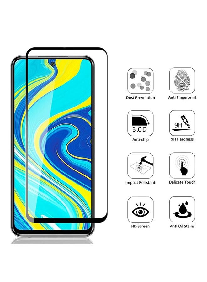 21D Full Tempered Glass Screen Protector For Xiaomi Redmi Note 9S/Redmi Note 9 Pro Black/Clear - Image 1