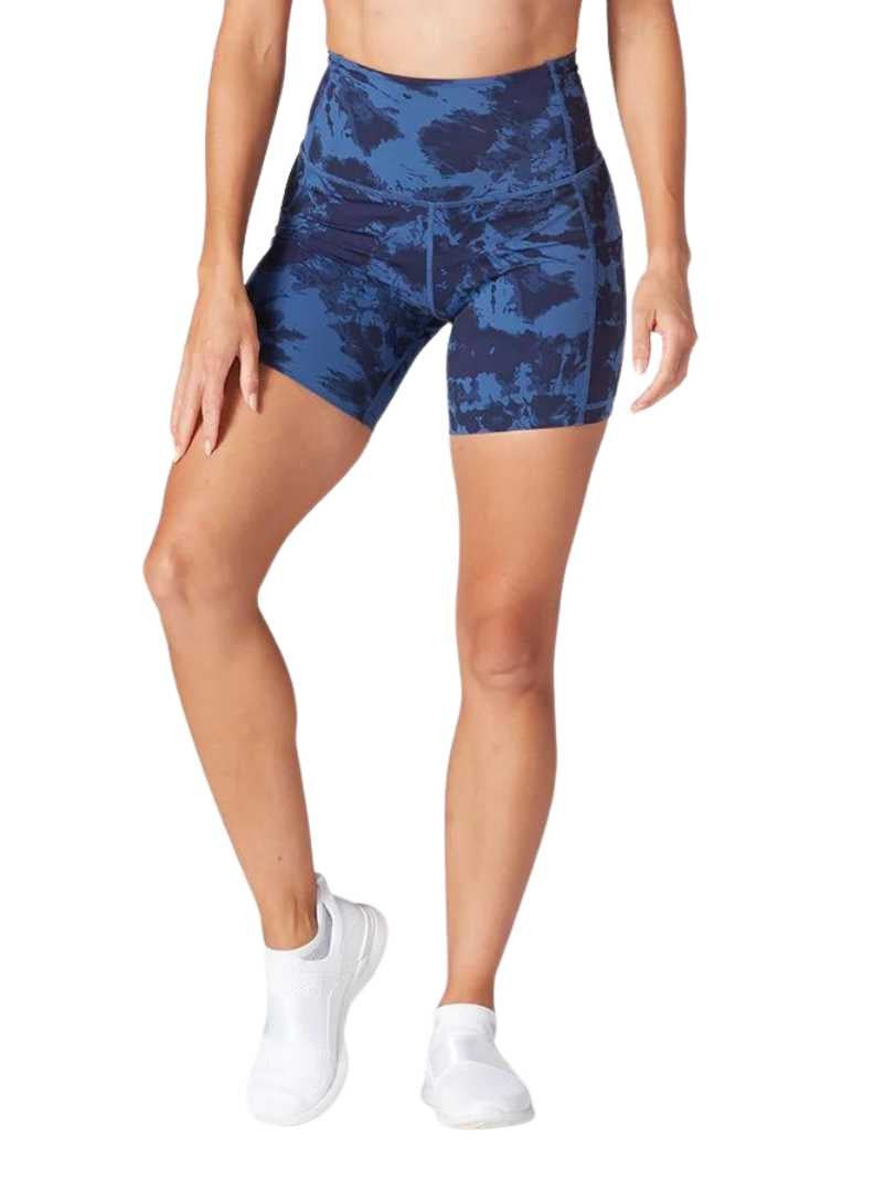 TAVI STASH & DASH BIKER SHORT 6" DEEPWATER TIE DYE XSMALL  - Image 1