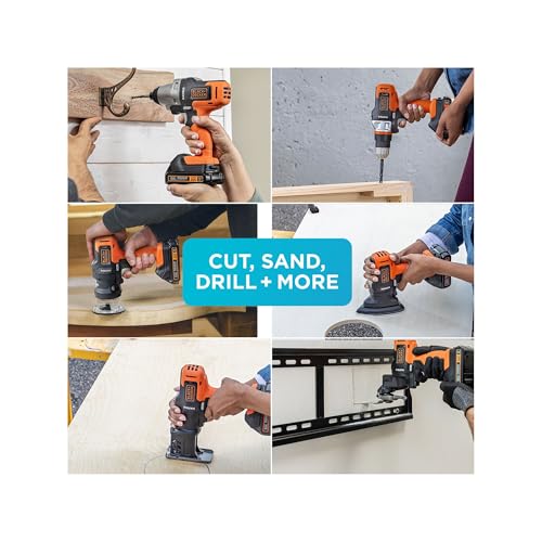 BLACK+DECKER 20V MAX MATRIX Drill, Power Tool Combo Kit, 6-Tool Set, Cordless Tool Set (BDCDMT1206KITC) - Image 4