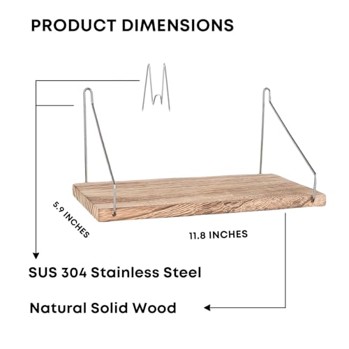 onsogi Fabric Wall Cubicle Shelf with Hooks for Work Decor, 11.8' Wooden Cubicle Organizer Storage Shelf with Hangers Cubicle Accessories for Women Men Desk, 2 Pack - Image 2