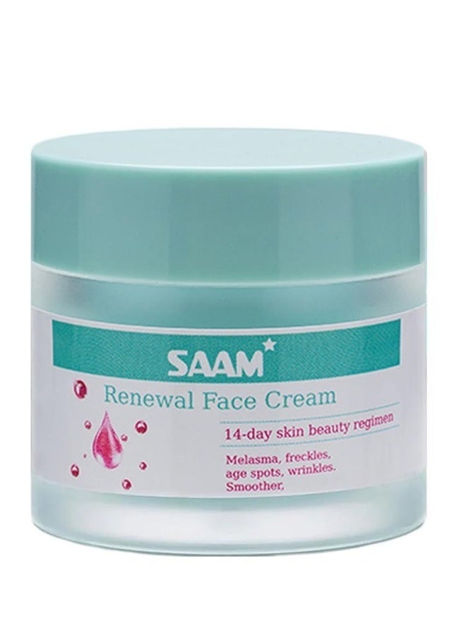 Generic Saam Face Cream,Saam Cosmetics Cream Dark Spots Cream,Saam Renewal Face Cream 50g for Melasma and Freckles Treatment for All Skin Types,Anti-wrinkle Face Cream,saam Renewal Face Cream Korean  - Image 1