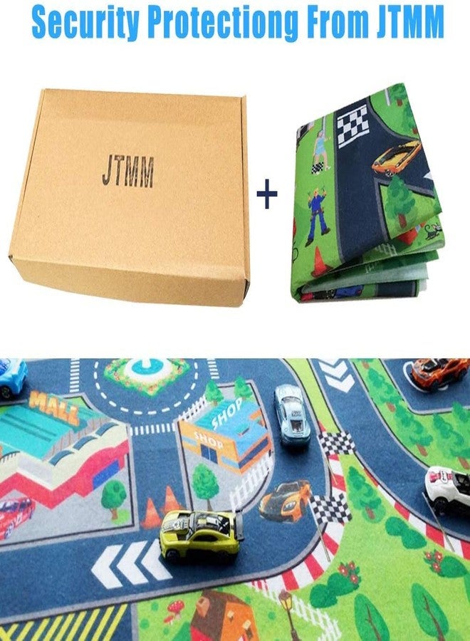 JTMM Kids Mat for Toy Cars, Play Mat for Kids 27.5 x 31.5 Inches, Great for Playing with Cars and Toys - Image 3