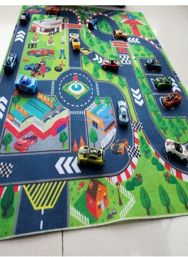 JTMM Kids Mat for Toy Cars, Play Mat for Kids 27.5 x 31.5 Inches, Great for Playing with Cars and Toys - Image 5