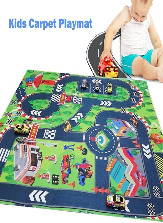 JTMM Kids Mat for Toy Cars, Play Mat for Kids 27.5 x 31.5 Inches, Great for Playing with Cars and Toys - Image 2