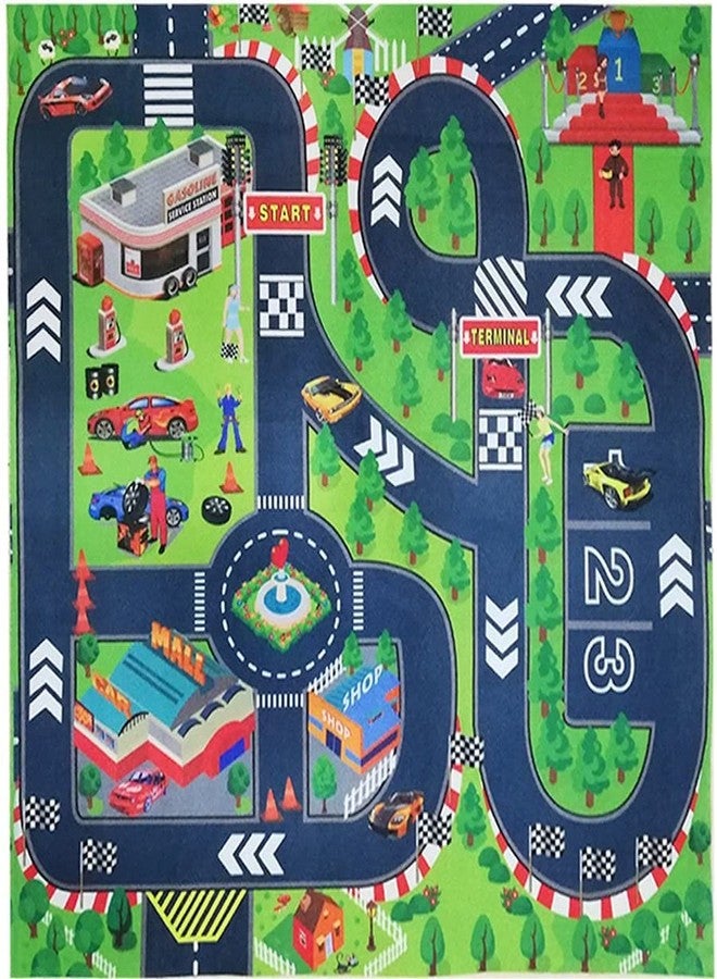 JTMM Kids Mat for Toy Cars, Play Mat for Kids 27.5 x 31.5 Inches, Great for Playing with Cars and Toys - Image 1