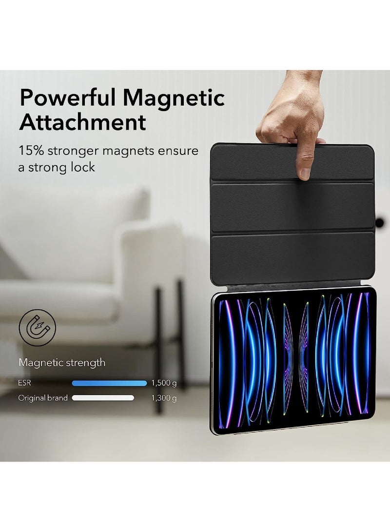 Captaintech iPad Pro 11 Inch Case iPad 11 Pro Case (2022/2021/2020 4th/3rd/2nd Generation) Convenient Magnetic Attachment 2-Way Stand Full Pencil 2 Support Rebound Magnetic Case - Image 3