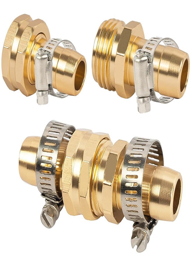LIULO TOOL Garden Hose Repair Connector with Clamps, Fit for 3/4" or 5/8" Aluminum Garden Hose Fitting, Male and Female Hose Fittings, 2 Sets - Image 4