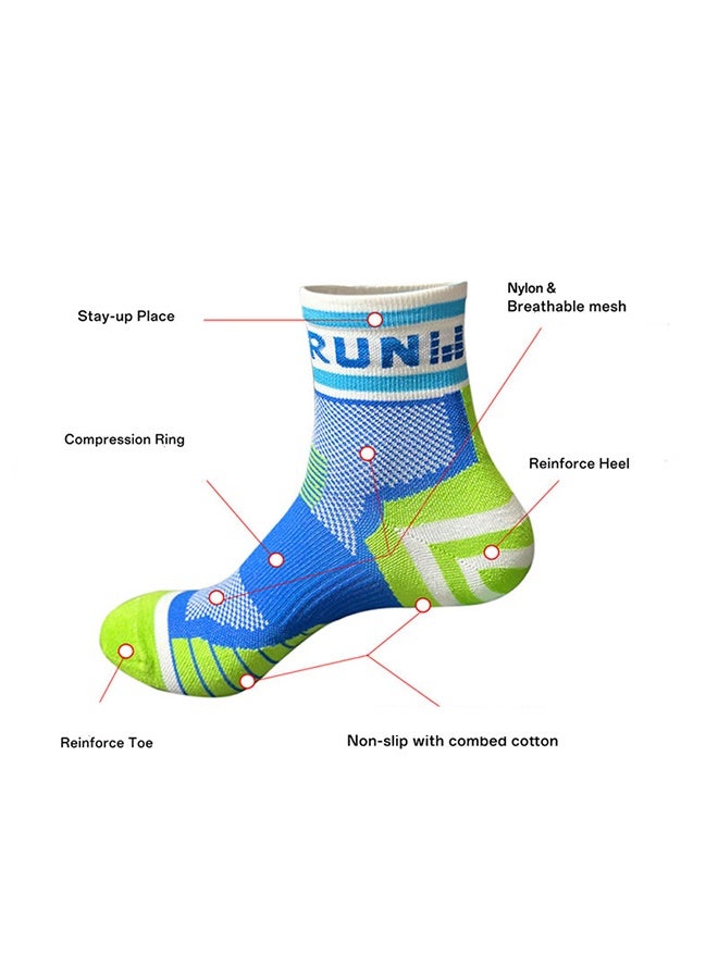 Run  4 Pairs Men's Athletic Socks, Performance Thick Cushioned Sport Basketball Running Training Compression Sock - Image 4