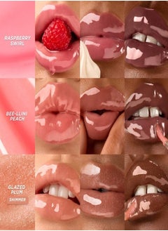 Gisou GISOU Honey Infused Lip Oil Glazed Plum | Hydrating Sheer Hot Coral Gloss - 8ml  - Image 5