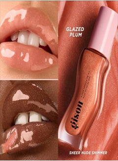 Gisou GISOU Honey Infused Lip Oil Glazed Plum | Hydrating Sheer Hot Coral Gloss - 8ml  - Image 4