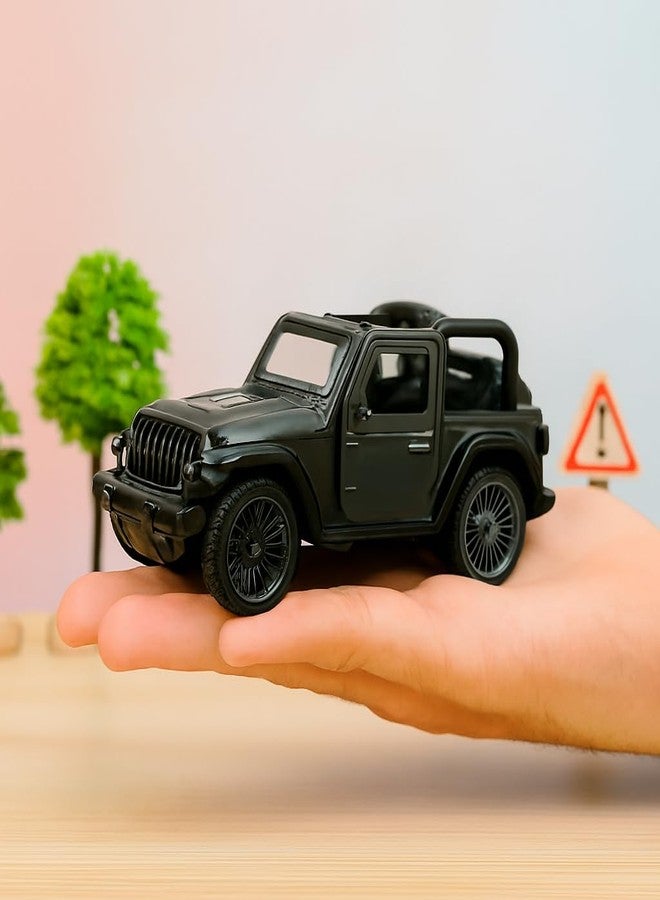 SMARTEZO DieCast Metal Pull-Back Car Realistic Model, 1:32 Scale Off Road Realistic Car Model with Openable Doors Black, Kids Toy Car - Image 3