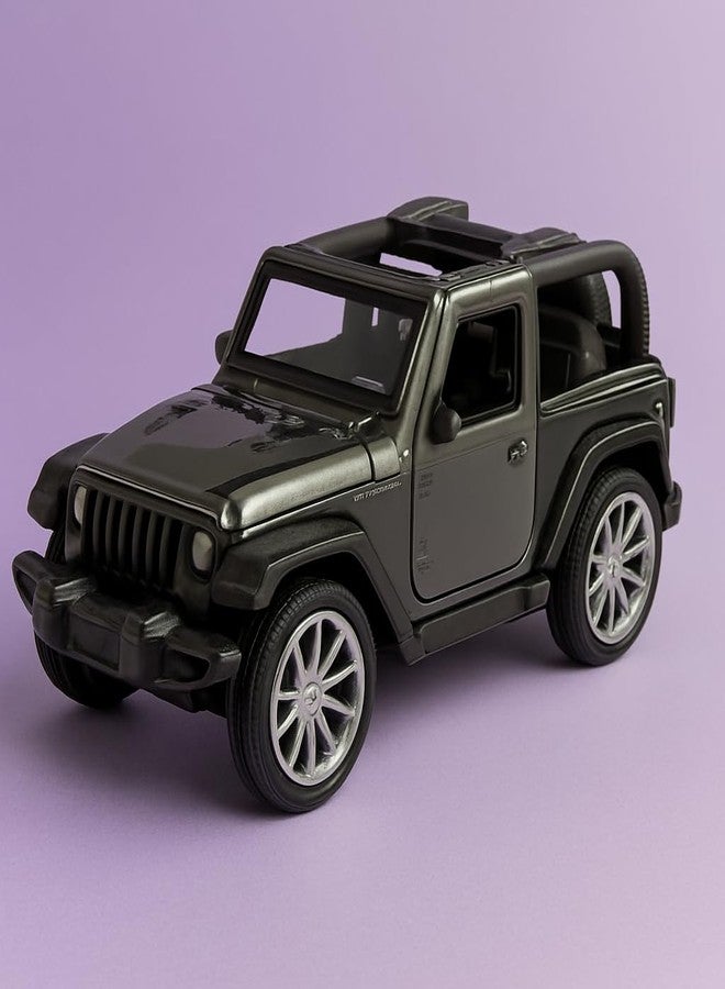 SMARTEZO DieCast Metal Pull-Back Car Realistic Model, 1:32 Scale Off Road Realistic Car Model with Openable Doors Black, Kids Toy Car - Image 2