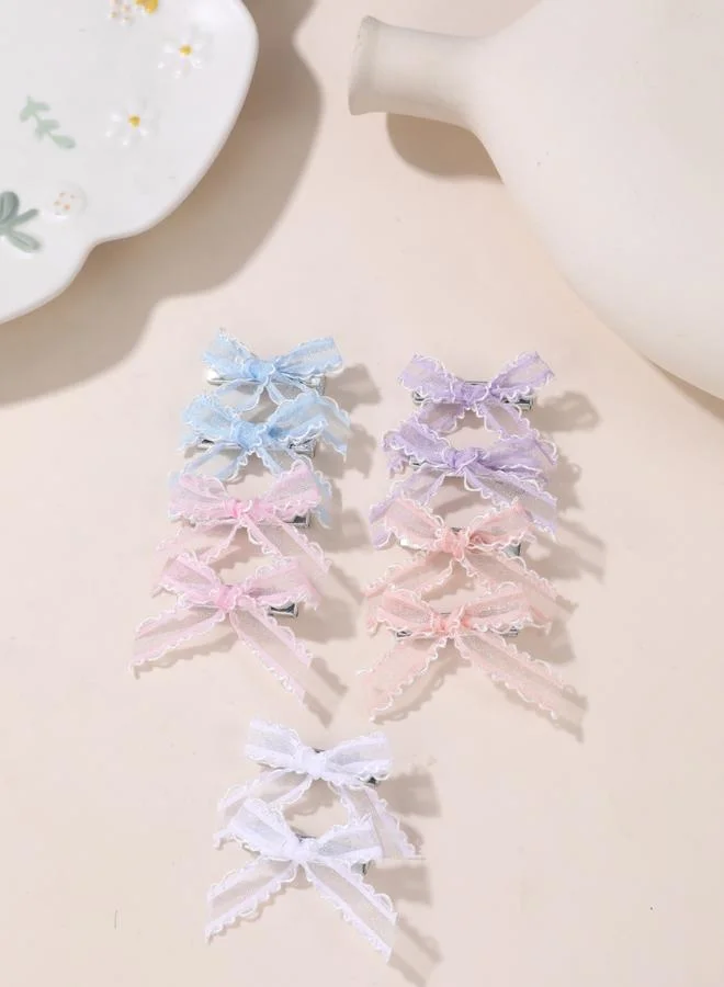 Take Two Pack of 10 - Lace Bow Hair Clips