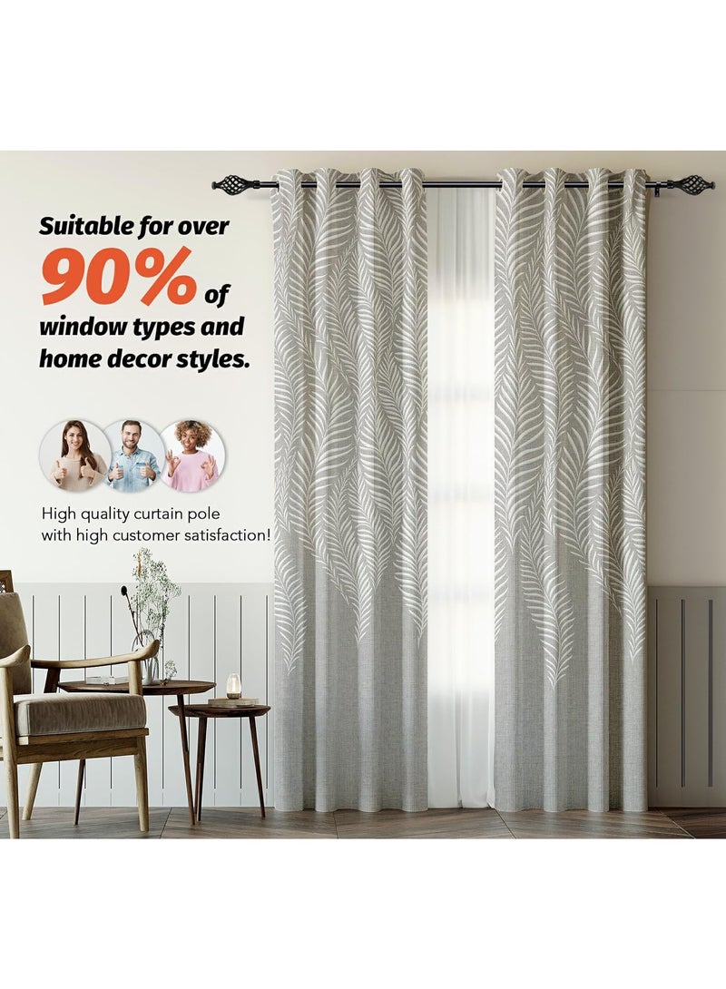 WALALLA Extendable Stainless Steel Metal Shower Curtain Rod, Multifunctional Shower Curtain Rod, Adjustable Curtain Pole, Clothes Rail Adjustable from 80cm to 200cm - Image 4