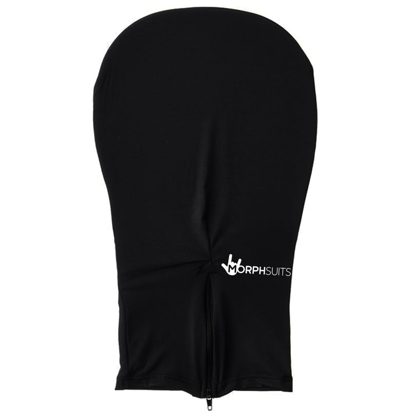 Morphsuits بدلة مرفسوتس سوداء بغطاء وجه كامل، قناع مرفس سوداء، قناع سوداء، قناع بلا وجه أسود، قناع كوسبلاي أسود - Image 3