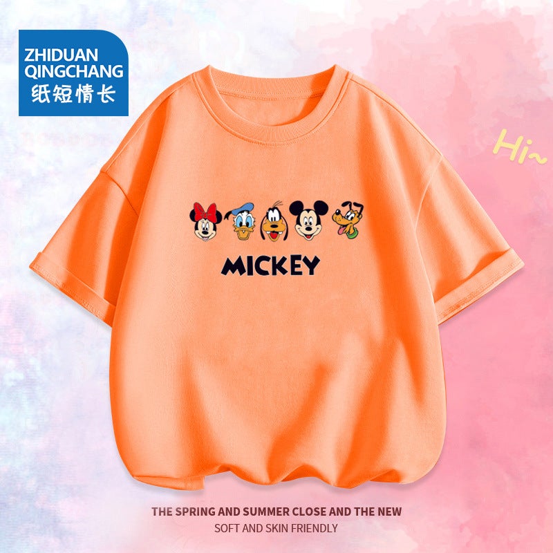 2041# Summer Girls' T-Shirt Cute Printed Bottoming Short-Sleeved Round Neck Children'S Shirt Thin Trendy Children'S Wear - Image 2