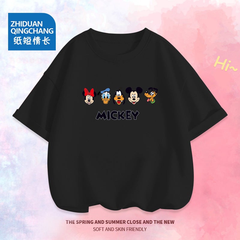 2041# Summer Girls' T-Shirt Cute Printed Bottoming Short-Sleeved Round Neck Children'S Shirt Thin Trendy Children'S Wear - Image 4