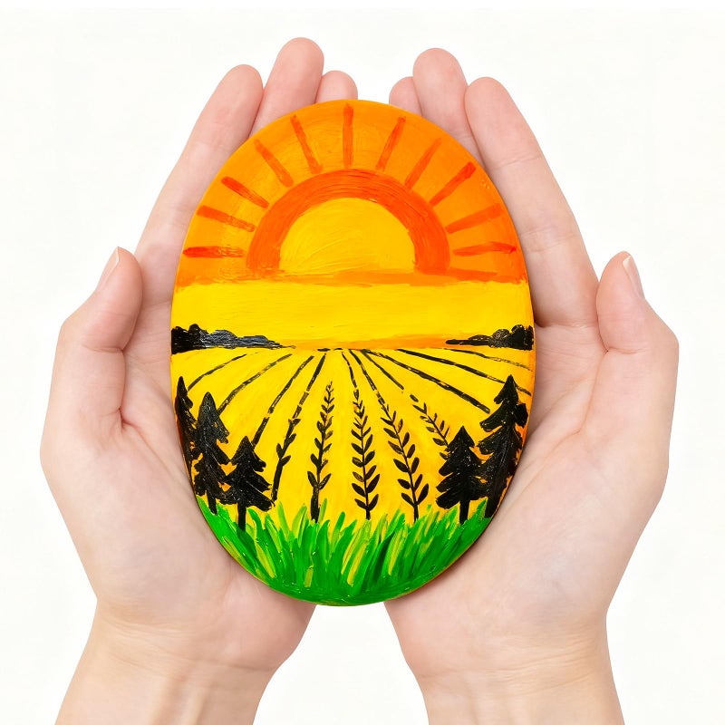 Simetufy 15 Pcs Large Rocks for Painting, 4-5 Inch River Rocks Painting Stones Smooth Flat Rocks for Painting, Natural Rocks to Paint for Arts DIY Crafts Kids Painters - Image 1