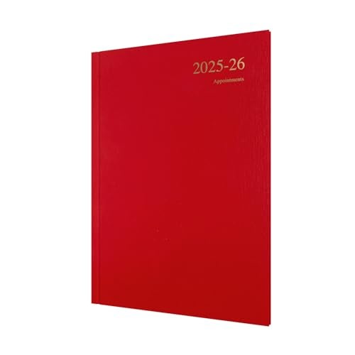 Collins 'Essentials' 12 Month Mid/Academic Year Planner, July 2025-July 2026 - ESSA43M.15-2526 -Week-to-View Appointments Diary, A4 Hard Cover, Red - Image 1