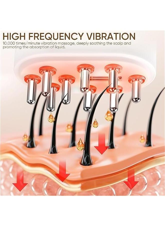 HOOKOR 2 in 1 Electric Scalp Massager and Hair Oil Applicator, Hair Massager Scalp Applicator Brush for Hair Treatment, Growth Medicine Essential Oil Serum, Dandruff Exfoliator Treatment - Image 3