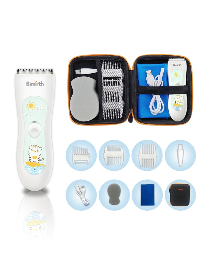 Bimirth Direct Batch Children's Electric Clipper Baby Hair Clipper Silent Waterproof Electric Clipper Hair Clipper Rechargeable Body Washing - Image 1