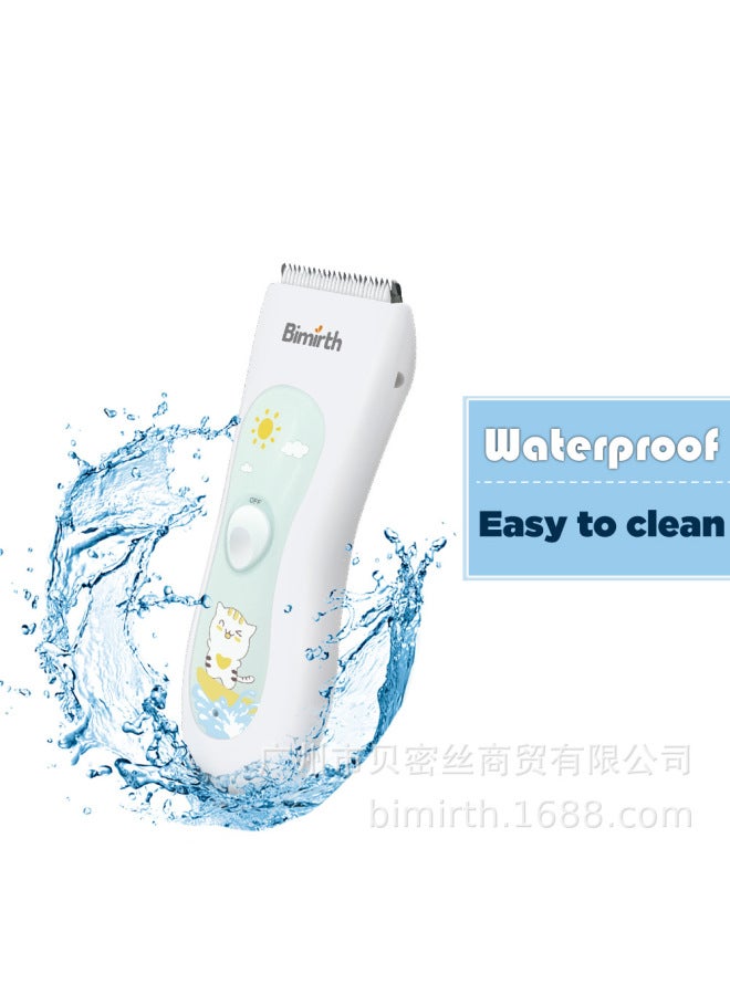 Bimirth Direct Batch Children's Electric Clipper Baby Hair Clipper Silent Waterproof Electric Clipper Hair Clipper Rechargeable Body Washing - Image 3