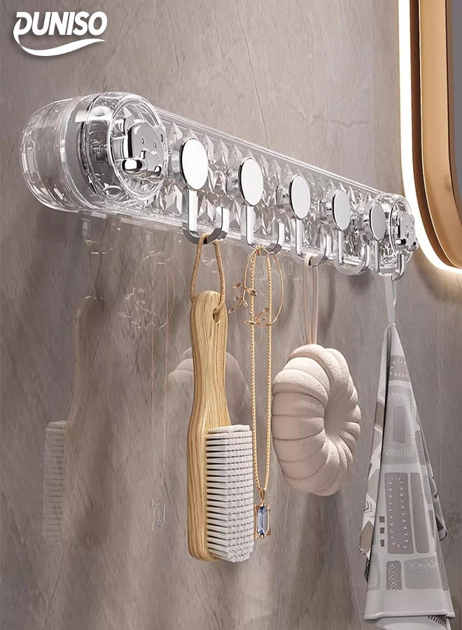 DUNISO Suction Cup Hooks，Multifunctional Heavy Duty Hooks，Comes With 5 Hooks，Waterproof And Rust Proof，Can Be Disassembled And Washing,Can Be Reused，Suitable For Kitchen, Bedroom, Bathroom, Entrance Hall  - Image 1