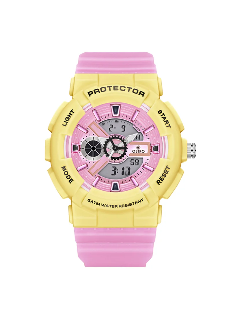 ASTRO Kid's Unisex Analog+Digital Polyurethane Wrist Watch A23818-PPPY - 46 Mm