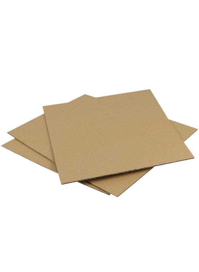 بينجيو عبوة من 50 ورقة من الورق المقوى المموج مقاس 11.8 × 11.8 بوصة، صفائح من الورق المقوى البني بسمك 1/8 بوصة، من الورق المقوى المموج للتعبئة والبريد والحرف اليدوية - Image 5
