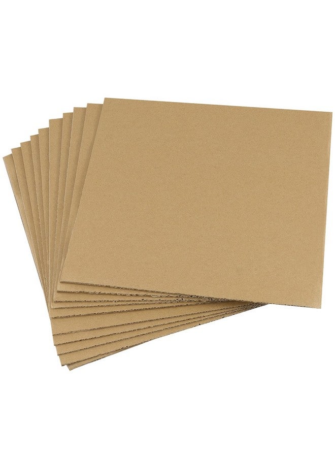 بينجيو عبوة من 50 ورقة من الورق المقوى المموج مقاس 11.8 × 11.8 بوصة، صفائح من الورق المقوى البني بسمك 1/8 بوصة، من الورق المقوى المموج للتعبئة والبريد والحرف اليدوية - Image 4