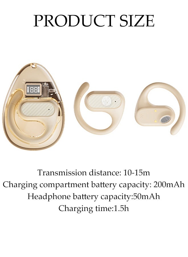 DUNISO AI Real-time Translation Earphones，Single-ear Non-in-ear Wireless Bluetooth Headset，Hanging Ear Bluetooth Sports Earphones，for Travel, Business, Learning,Sports - Image 2