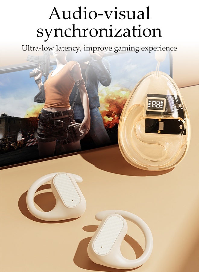 DUNISO AI Real-time Translation Earphones，Single-ear Non-in-ear Wireless Bluetooth Headset，Hanging Ear Bluetooth Sports Earphones，for Travel, Business, Learning,Sports - Image 3