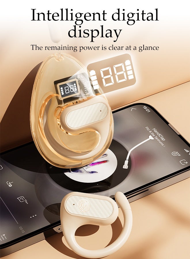 DUNISO AI Real-time Translation Earphones，Single-ear Non-in-ear Wireless Bluetooth Headset，Hanging Ear Bluetooth Sports Earphones，for Travel, Business, Learning,Sports - Image 4