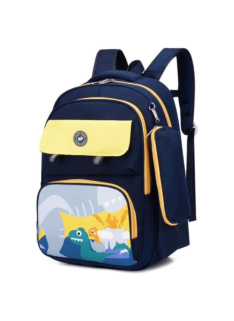 Eazy Kids - School Bag Dino With Pencil Case -Blue - Image 1