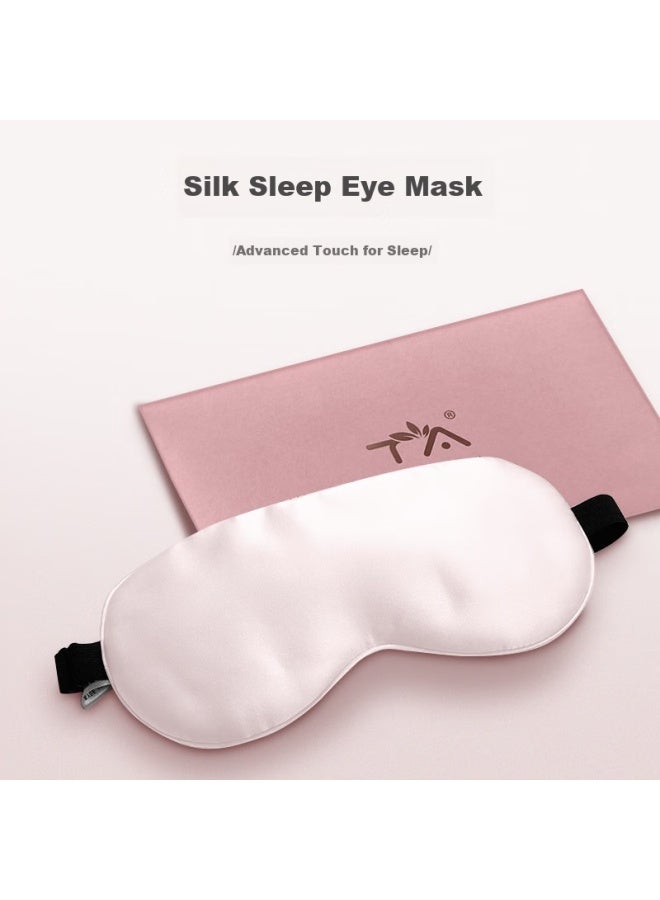 Ta Silk Eye Mask, Mulberry Silk Breathable Sleep Mask For Men And Women, Comfortable For Naps, Sleeping, Travel And Tourism, Cherry Blossom Pink - Image 4