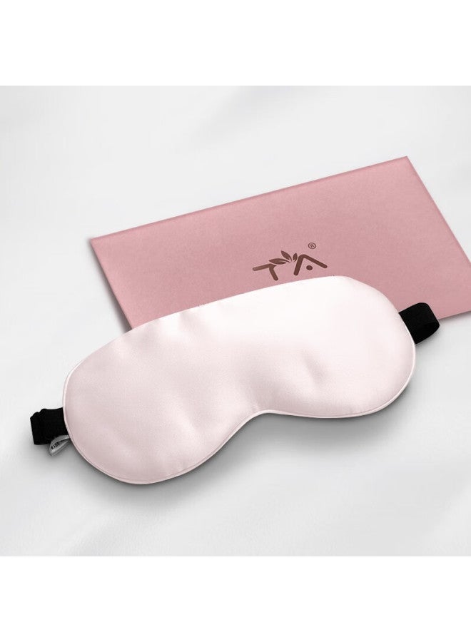 Ta Silk Eye Mask, Mulberry Silk Breathable Sleep Mask For Men And Women, Comfortable For Naps, Sleeping, Travel And Tourism, Cherry Blossom Pink - Image 1