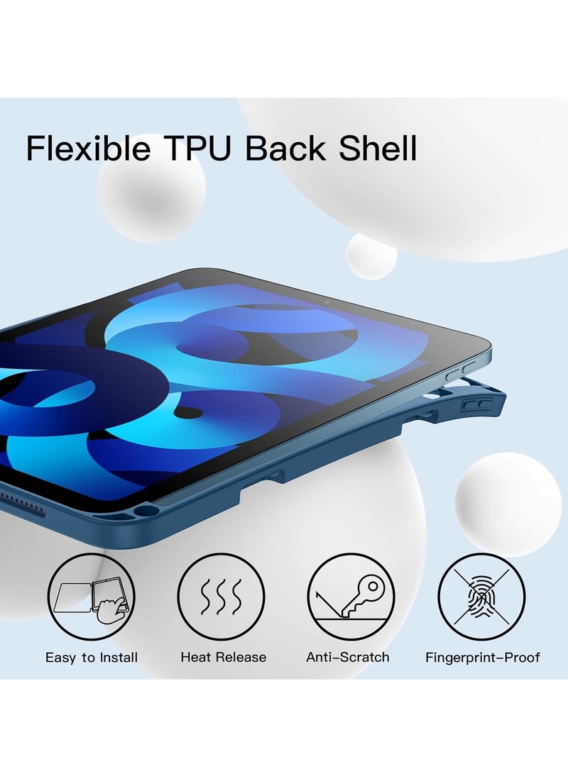 BORTONY iPad Air 11-inch M2 2024 6th Generation Case with Pencil Holder Silicone Magnetic Cover Slim Tablet Cover for iPad Air 11 inch M2 6th Generation - Image 3