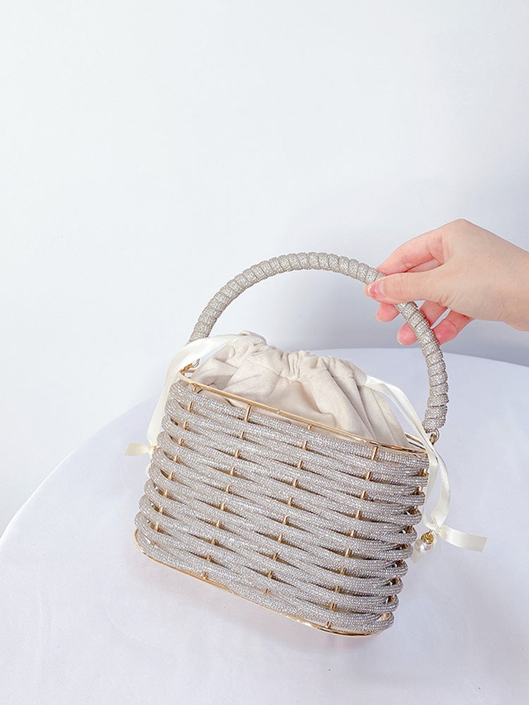 Antique Monster Bag 2023 French Niche Dinner Bag Women'S Handbag Diamond-Embedded Large Capacity Cosmetic Bag High Sense - Image 2