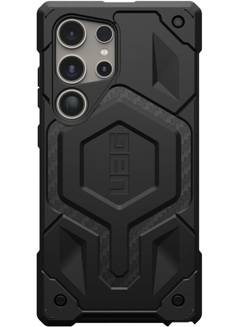 Urban Armor Gear - UAG Monarch Pro MagSafe for Samsung Galaxy S24 ULTRA Case Cover [25 Feet Drop Tested] - Carbon Fiber - Image 1