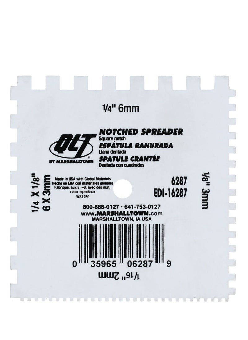 MARSHALLTOWN - Plastic Notched Spreader White 4 x 4inch - Image 1